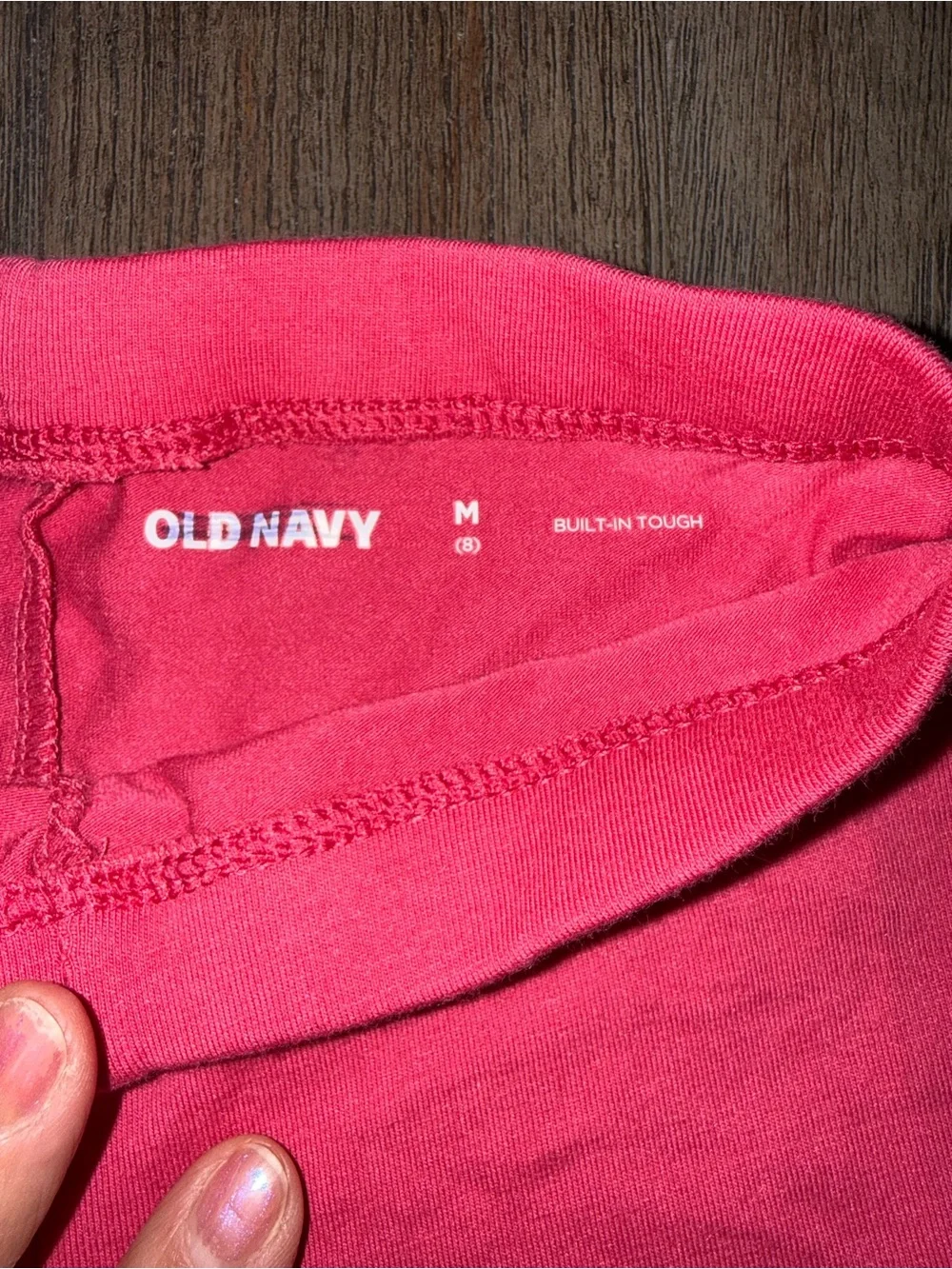 Old Navy Bright Rose Crisscross Ankle Leggings size medium 8 NWOT